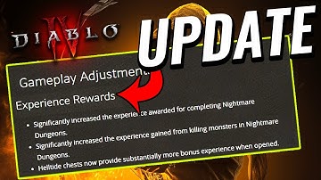 EVERY CLASS BUFFED! EXPERIENCE BUFFED! Huge Diablo 4 News Update Patch Notes