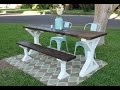 Custom built Kitchen Table: Breakfast table and bench Custom built Kitchen Table: Breakfast table and bench