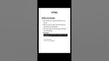 HTML Line Breaks | SP Tiger #shorts #html