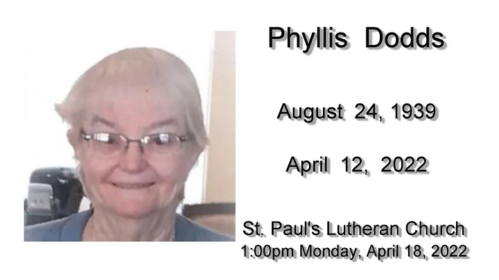 04-18-2022 @ 1:00pm Phyllis Dodds Service