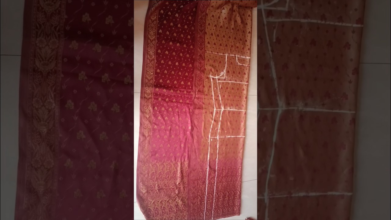 saree mein se suit Kaise banaen? Banarasi suit design long kurti reels