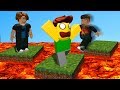 RISKY ROBLOX LAVA ISLAND CRUMBLE!