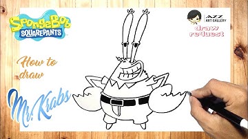 How to draw Mr. Krabs step by step | SpongeBob SquarePants