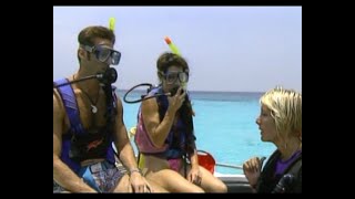 Couple goes scuba diving with female instructor 2000s