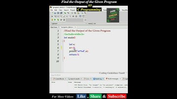 Find the Output of the Given Program #5  #short | C Programming | Switch Case