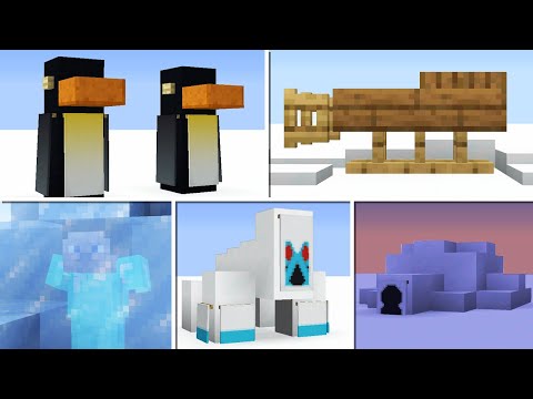 10 Winter Build Hacks & Decorations in Minecraft Java & Bedrock!