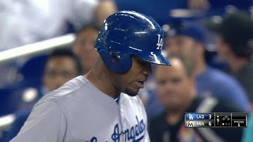 LAD@MIA: Crawford hits an RBI groundout in 9th inning