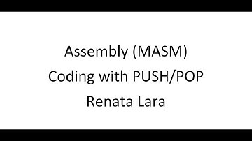 Using PUSH and POP instructions in MASM Assembly (Code)