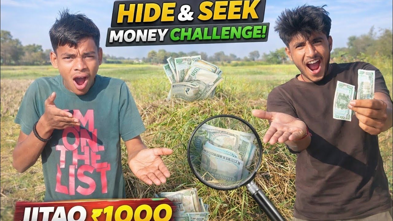 ₹1000 Hidden in the Field! 💰 | Whoever Finds It in 30 Minutes Wins!खेत में छुपाए ₹1000! 💰 @CRACKER X