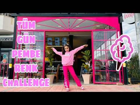 BUGÜN TÜM GÜN PEMBE RENK CHALLENGE YAPTIK !! HER ŞEY HER YER PEMBE !!! PİNK DAY !!