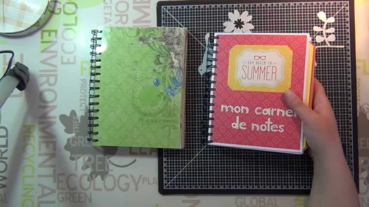 Tuto scrap - Carnet à spirale n°2 - YouTube