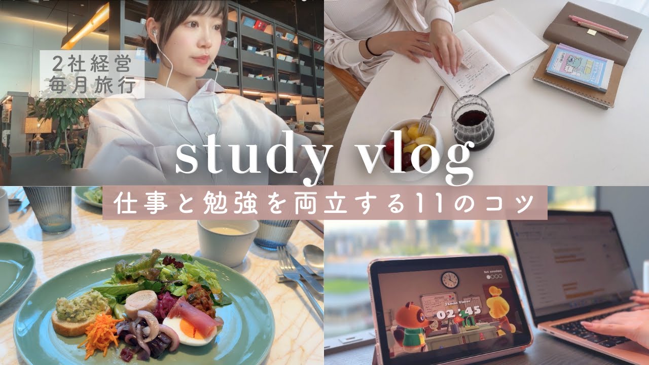 仕事で疲れた社会人が無理なく副業する11のコツ🌙5時おきで平日5時間勉強する【再現vlog】📖