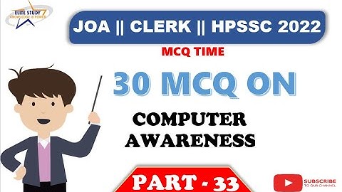 Computer MCQs || PART - 33 || JOA - 965 || HPSSC || @EliteStudyOfficial