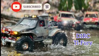 Crawling In The Rain D1Rc Ti-Fury Test Run 2 On D1Rc Super Winch 4Ws 4X4 Offroad Rc Crawler Extreme