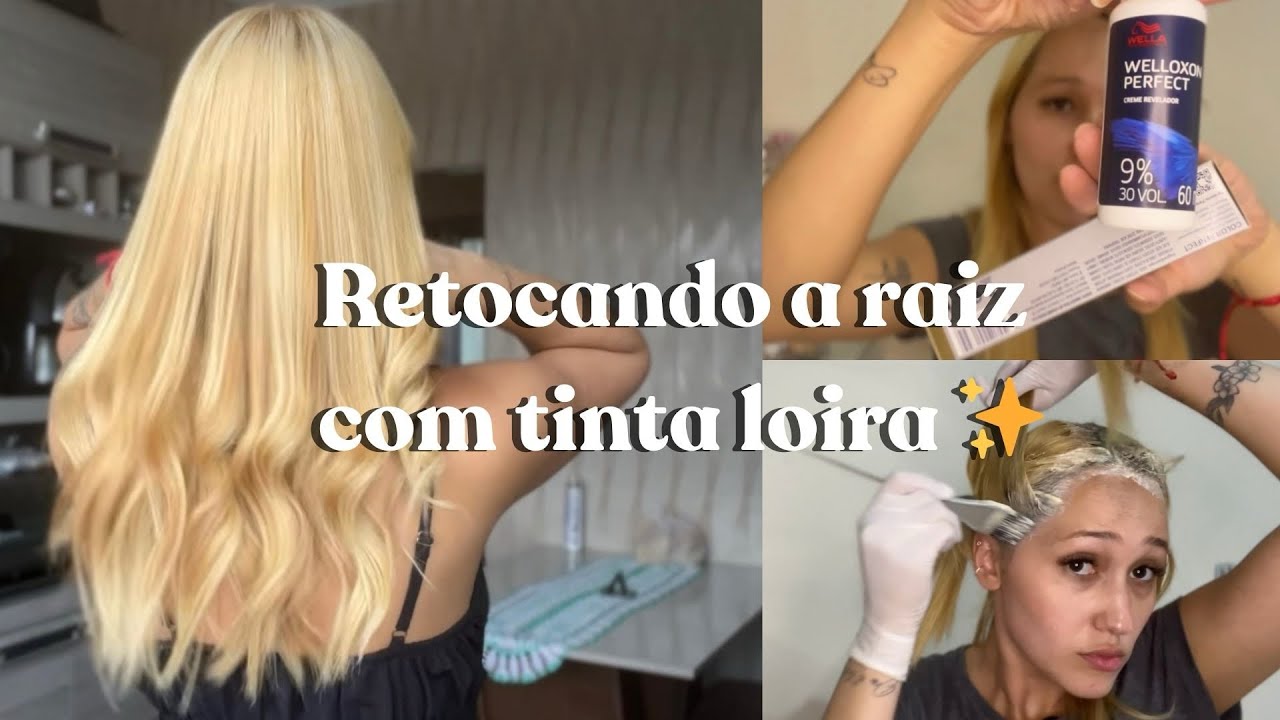 RETOCANDO A RAIZ DO CABELO COM TINTA LOIRA ✨