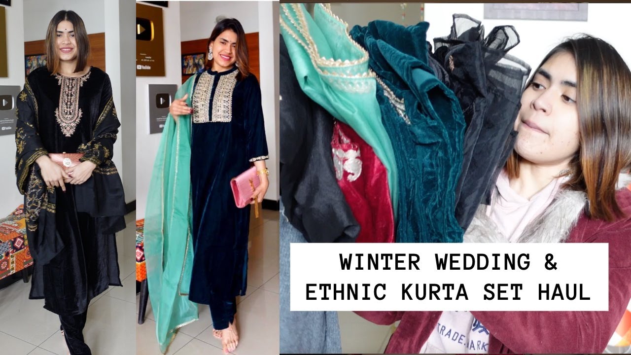 Winter Wedding Ethnic party wear Amazon haul, Wedding Jewellery set ...