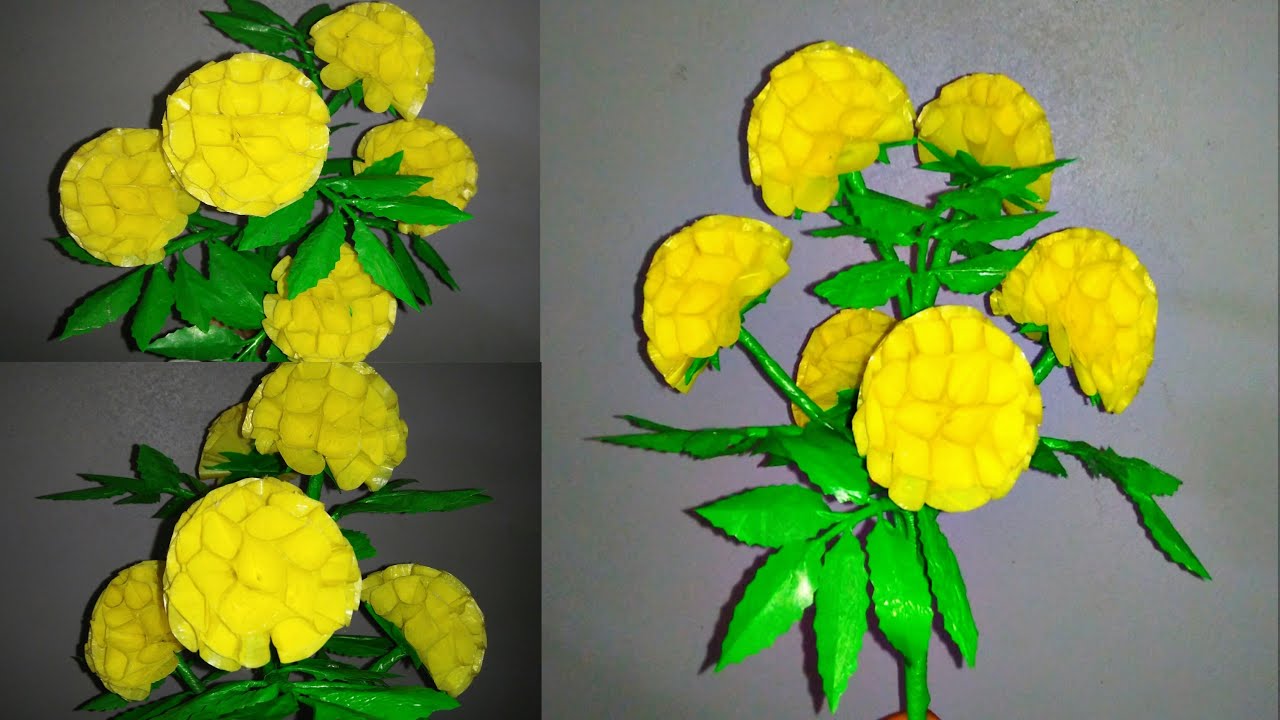 CANTIK! Bunga Marigold Dari Kantong Kresek | Tutorial | Cara Membuat