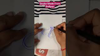 snake made from ballpen #viral #trending #shorts