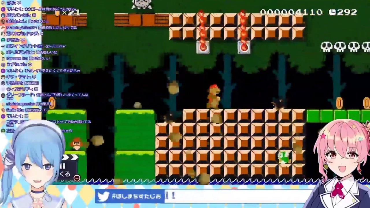 Anemachi tries The Stage that Suisei created on Mario Maker 2
