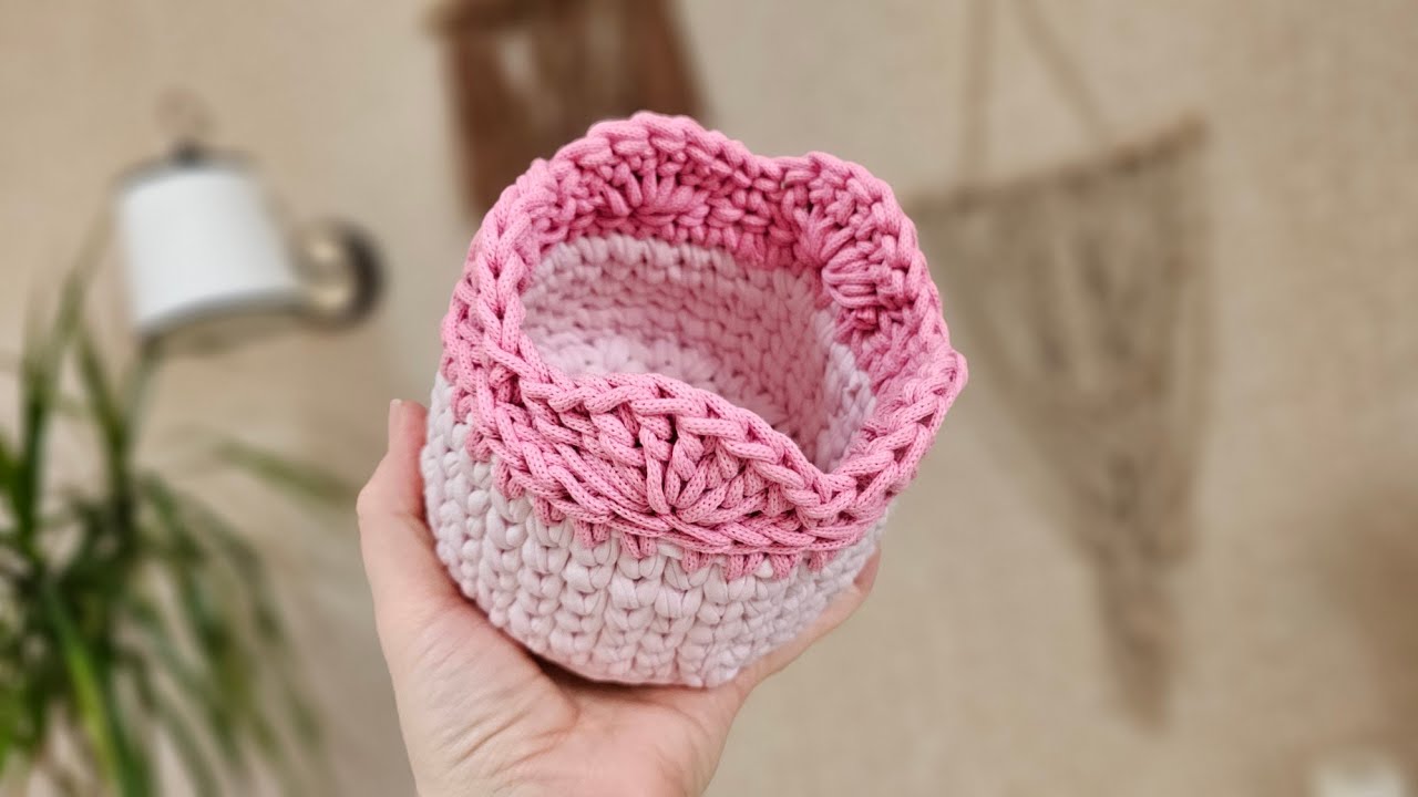  🌷 Вяжу корзинку и болтаю о вязании 🧶
