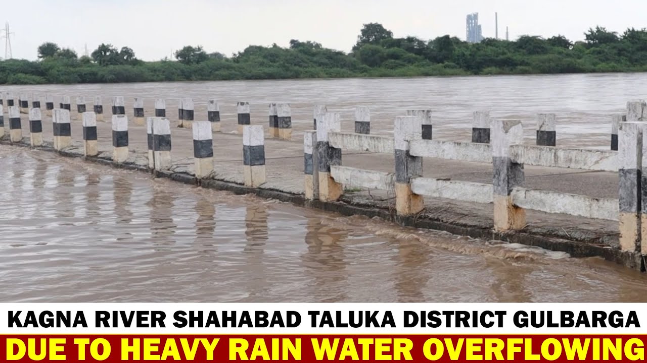 GulbargaDue To Heavy Rain Kagna River Water Overflowing,Shahabad Taluka Gola Village YouTube