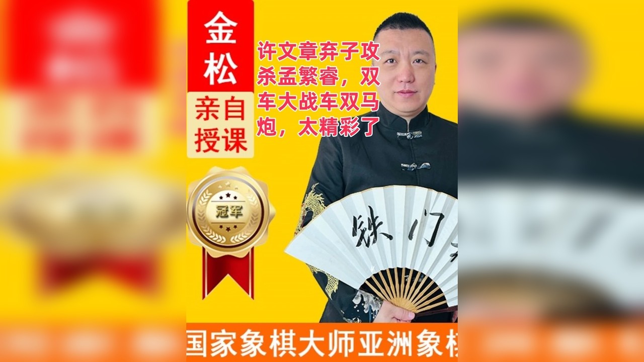 许文章弃子攻杀孟繁睿，双车大战车双马炮，太精彩了