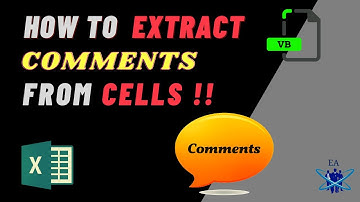 How to Extract Comments from Cells in Excel -  Urdu / Hindi