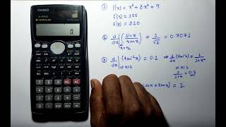 Solving differentiation using casio fx 991ms || differentials at a point