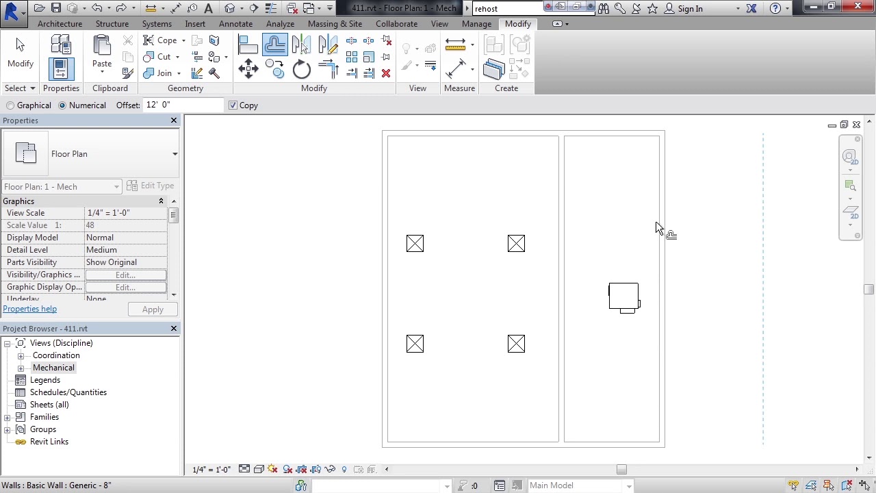 Learning Autodesk Revit MEP | 031  Offset