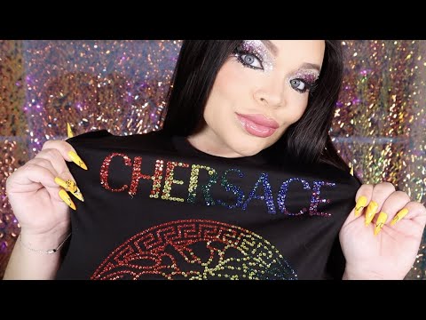 ASMR Unboxing $3,500 Versace X Cher PRIDE T-SHIRT! (Tapping + Scratching) ~tingly~
