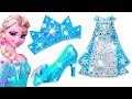 Play doh making colorful sparkle disney princess frozen elsa dress high heels crown castle toys