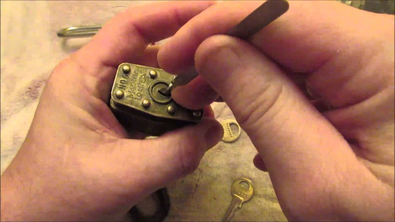 Master Lock No 6,1, and MFS supply lock raked open from ebay
