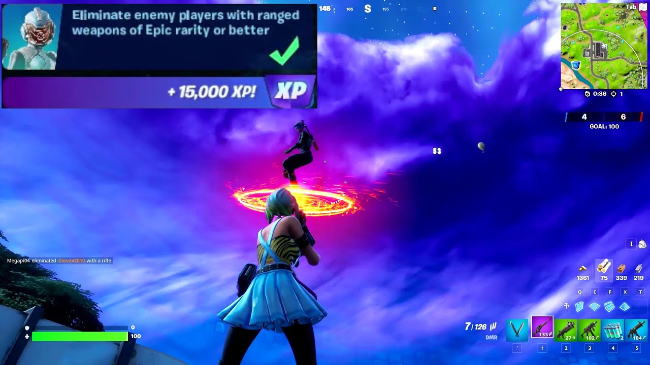 Eliminate Enemy Players with Ranged Weapons of Epic Rarity or Better - Fortnite