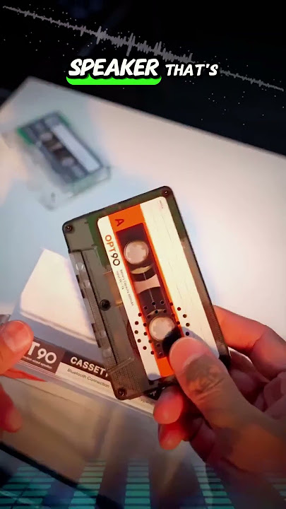 Old-school look. New-school sound.#retrotech #bluetoothspeaker #90saesthetics #cassettetape