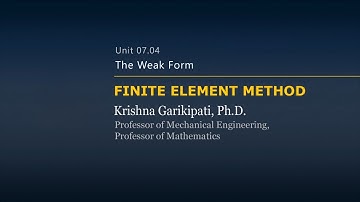 The Weak Form — Lesson 2