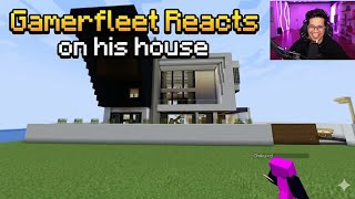 @GamerFleet react on his house which is made on MCfleet @McFleetDotNet #viral #viralshorts 