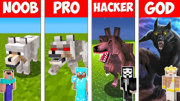 MINECRAFT - NOOB vs PRO vs HACKER vs GOD : WOLF MUTANT in minecraft! AVM SHORTS ANIMATION