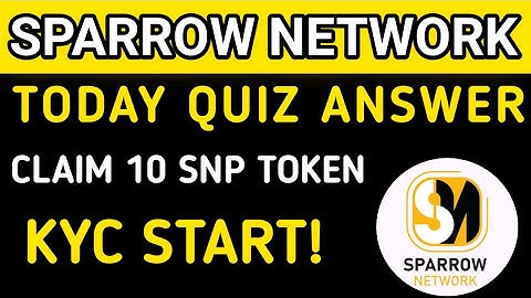 Sparrow Network New Update|Sparrow Network Today Quiz Answer|Sparrow Network Kyc Process#sparrow 