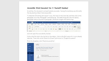 Non-accessible document read by JAWS.