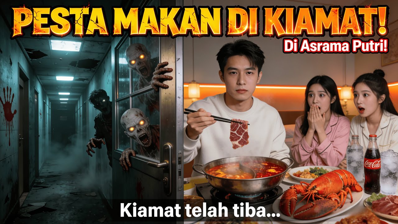 Kiamat telah tiba, dan aku bersembunyi di asrama putri sambil menikmati pesta makan!