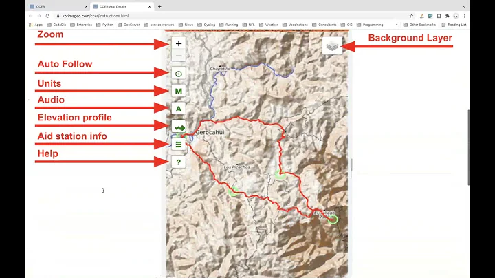 Installing CCER map app on desktop