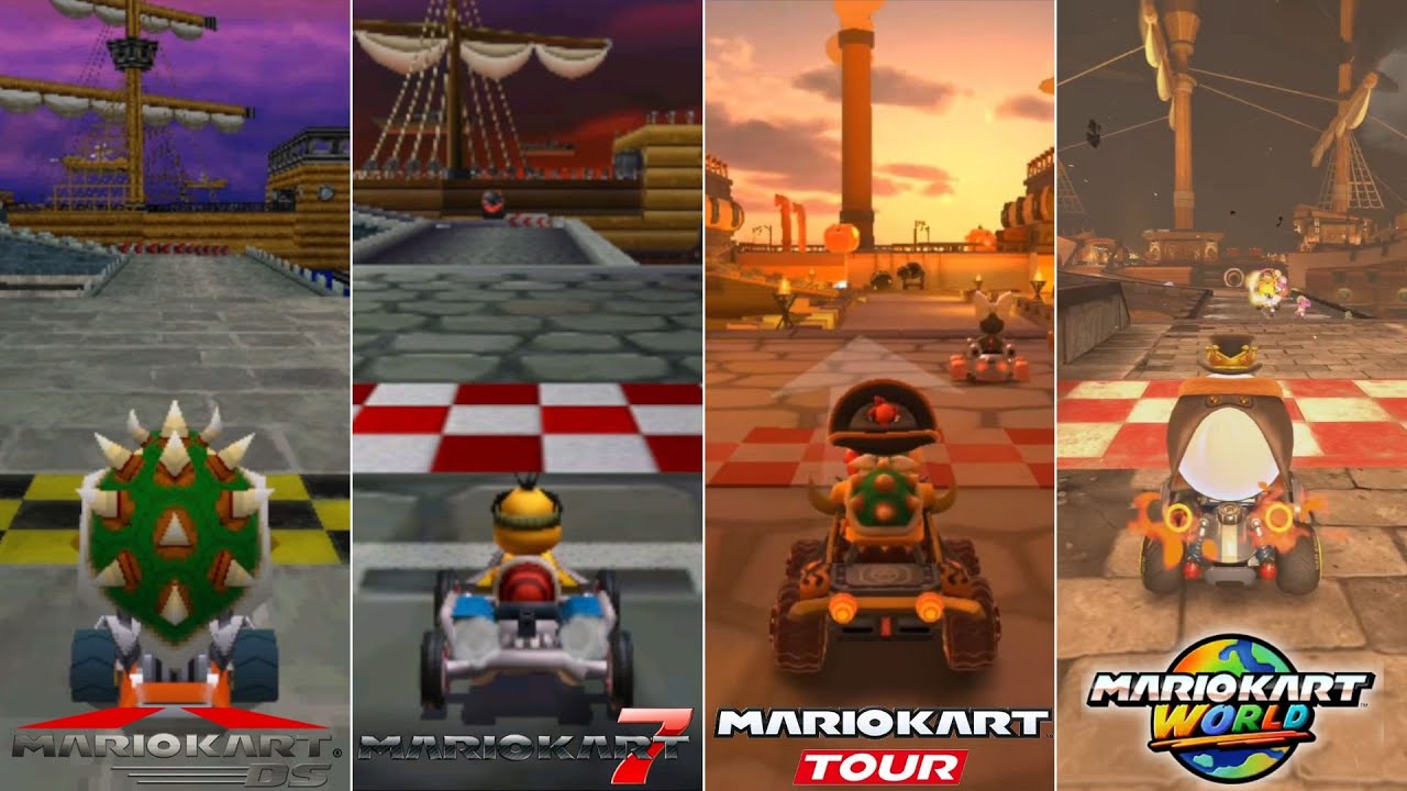 Evolution Of DS Airship Fortress Course In Mario Kart Games [2005-2025]
