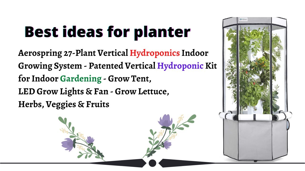 Aerospring 27 Plant Vertical Hydroponics Indoor Growing System LED Grow