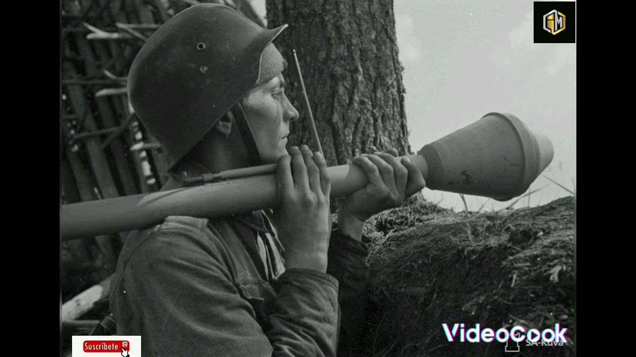 El Panzerfaust  el lanzacohetes antitanques alemán.