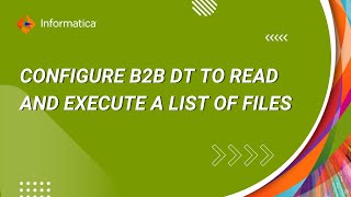 HOW TO: configure B2B Data Transformation to read and execute a list of files
