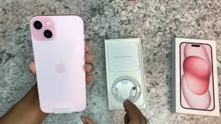 PINK IPhone 15 Plus Unboxing