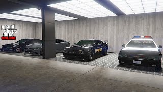 i made the ULTIMATE COP CAR GARAGE in GTA ONLINE