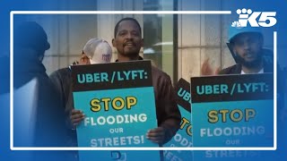 Rideshare drivers protest 'flooded' Seattle market