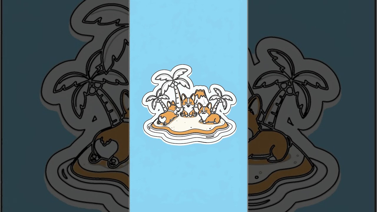 Easy Corgi Island Drawing Tutorial for Beginners with Chillify