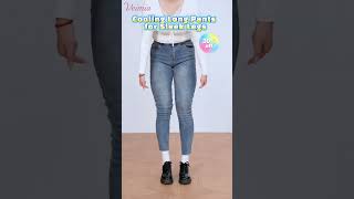 VEIMIA UV Pants Straight-cut For Visually Leg-lengthening